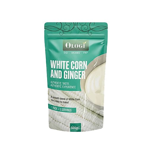 Frozen Ologi (Ogi, Akamu, Pap) White Corn And Ginger 500g — 500g x 20