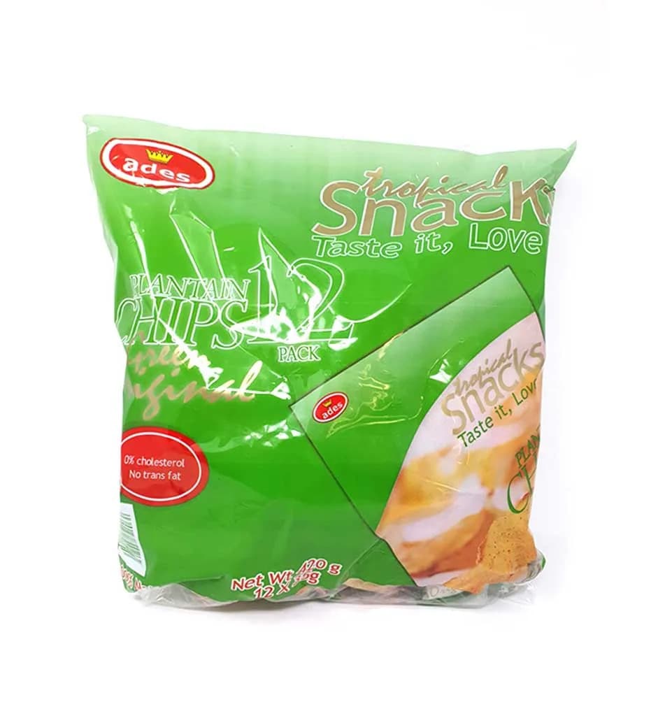 Ades Plantain Chips Green 35g x 12 — 35g x 12 x 10