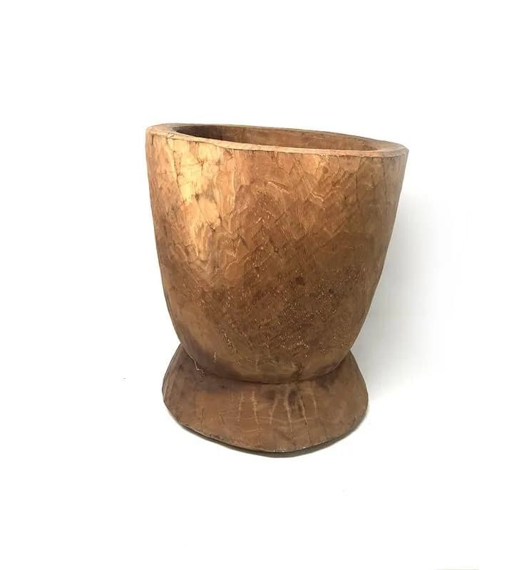 Wooden Mortar & Pestle Small 3 — Single Piece