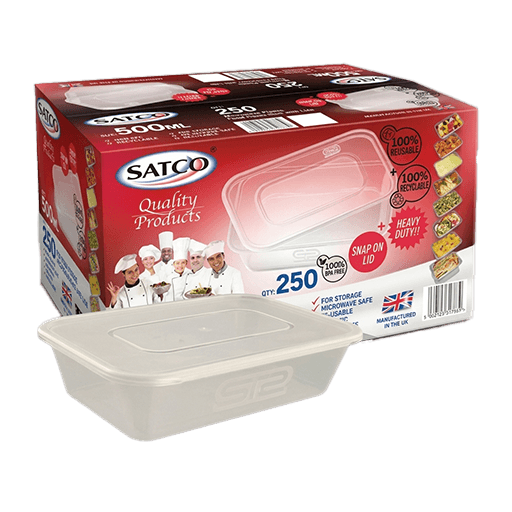 Satco Container With Lids — 500ml x 250