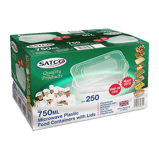 Satco Container With Lids — 750ml x 250