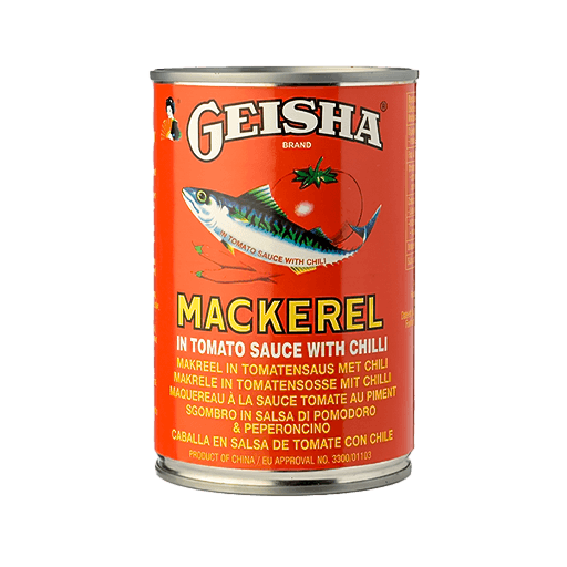 Geisha mackerel with chill — 425g x 24