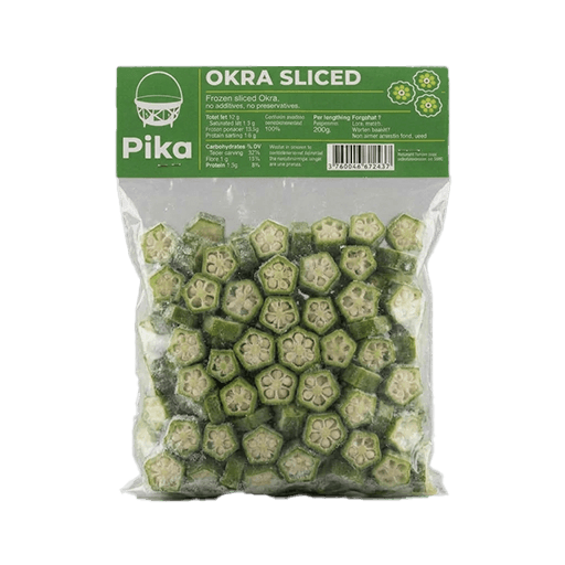 Pika Sliced Okra Frozen — 200g x 50