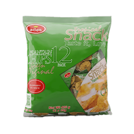 Ades Plantain Chips Green 35g x 12 — 35g x 12 x 10