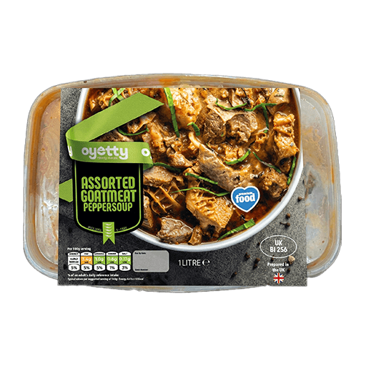 Oyetty Ready Meals Assorted Goatmeat Peppersoup — 1Litre x 6