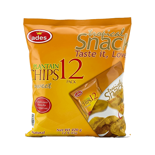 Ades Plantain Chips Sweet 35g x 12 — 35g x 12 x 10