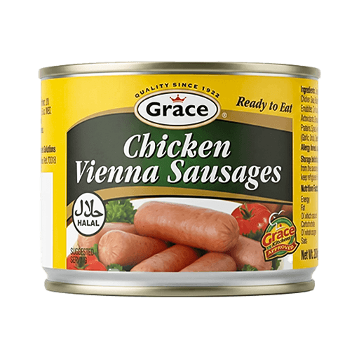 Grace Chicken Vienna Sausages Halal — 200g x 12