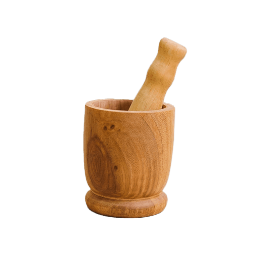 Wooden Mortar & Pestle Small 9 — Piece