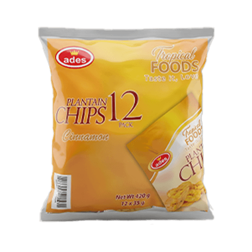 Ades Plantain Chips Cinnamon 35g x 12 — 35g x 12 x 10